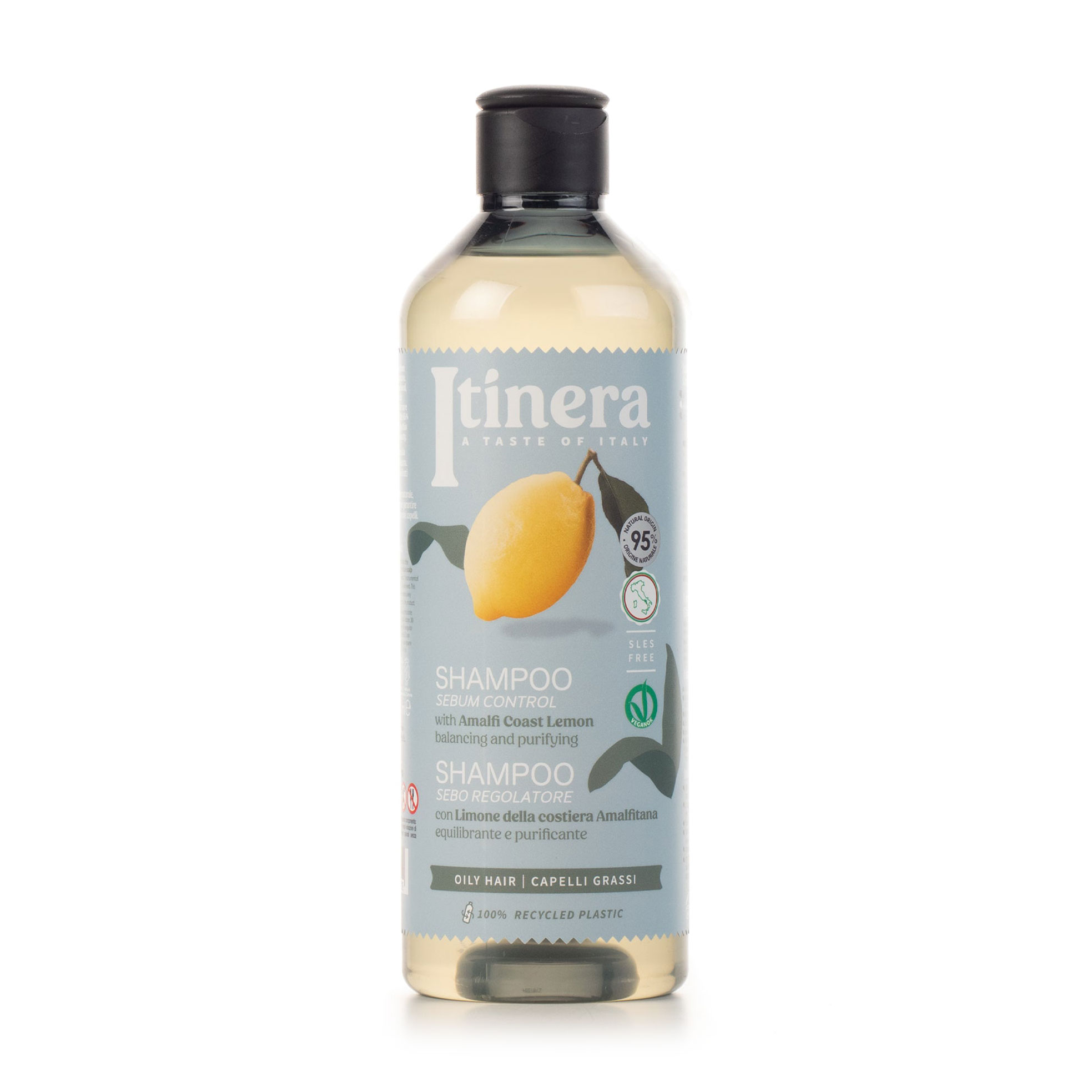 Шампунь Itinera Sebum Control Shampoo для жирного волосся, з лимоном, 370 мл